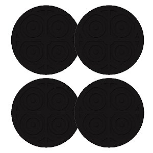 Kit 4 Protetor Ralo Anti Inseto Redondo 150mm Preto PVC