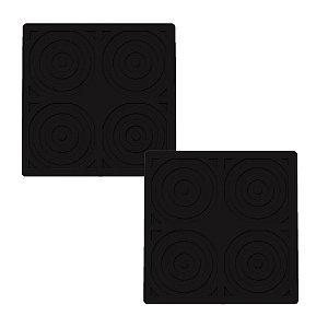 Kit 2 Protetor Ralo Anti Inseto Quadrado 150mm Preto PVC