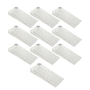 Kit 10 Aparador Trava Calço De Porta Silicone Transparente