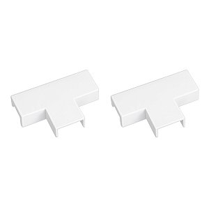 Kit 2 Acabamento Tipo T Branco P/ Canaleta 20x10mm