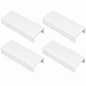 Kit 4 Acabamento Luva Branca P/ Canaleta 20x10mm (Controle)