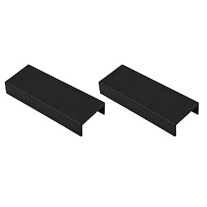 Kit 2 Acabamento Luva Preto P/ Canaleta 20x10mm