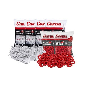 Kit 200 Espaçador 2mm + 100 Nivelador Porca Easy Spin Cortag