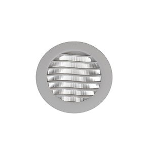 Grade Ventilação Embutir Tela Redonda 100mm Branca Estrela