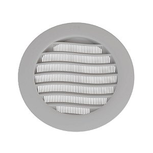 Grade Ventilação Embutir Tela Redonda 200mm Branca Estrela