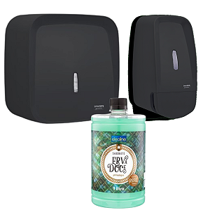 KIT Toalheiro + Saboneteira + Sabão PREMISSE