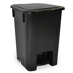 LIXEIRA PEDAL 15L PRETO