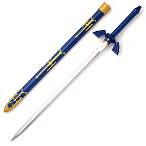 Espada The Legend of Zelda Azul Master Sword - Réplica em Em Aço