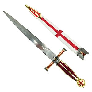 Adaga Espada Punhal Cruzadas Templário Cruz d Malta c/Bainha