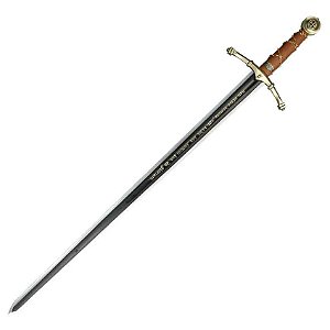 Espada Templaria Sagrada Cruzadas 113cm Suporte De Parede