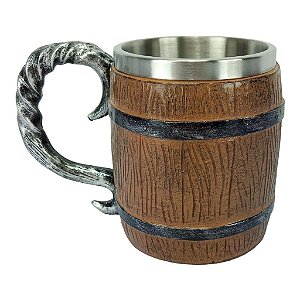 Caneca Barril Envelhecido Tonel 400 mL Medieval