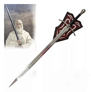 Espada Decorativa Gandalf Glamdring Senhor Dos Anéis C/ Suporte