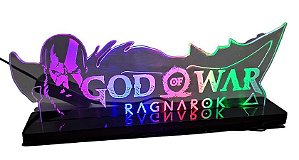 Luminária God Of War Abajur de Mesa Acrílico Led RGB