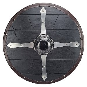 Escudo Viking Carbonizado Medieval Nórdico