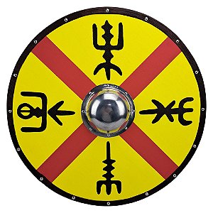 Escudo Rei Harold Finehair Símbolos Viking Medieval Nórdico