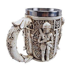 Caneca Cavaleiro Medieval de Armadura Copo em Inox