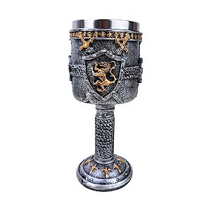 Cálice Medieval Taça Brasão Leão