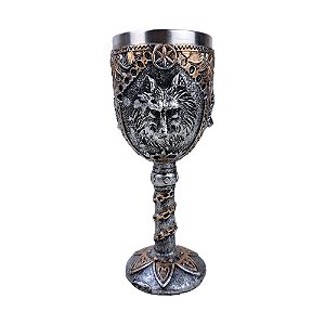 Cálice Medieval Taça Lobo Livre