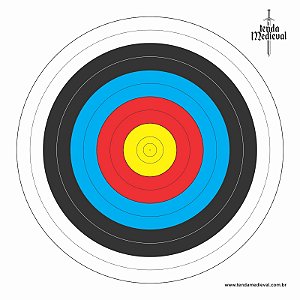 Kit 5 Alvos Oficiais Papel Tiro Arco Flecha Arquearia
