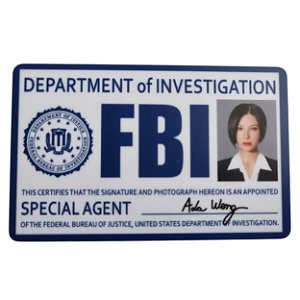 Cartão Id Resident Evil Ada Wong FBI