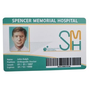 Cartão ID John Ralph - Spencer Memorial Hospital Resident Evil