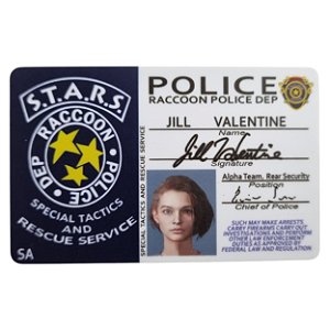 Cartão ID Jill Valentine Resident Evil