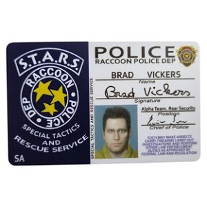Cartão ID Brad Vickers Resident Evil