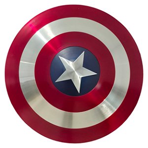 Escudo Capitão América 60 Cm Alumínio Tamanho Real C/alça