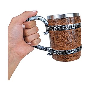 Caneca Medieval Barril Envelhecido 600mL