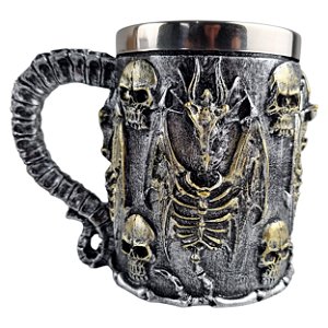 Caneca Medieval Esqueleto Dragão 400ml