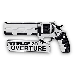 Revólver Cyberpunk 2077 Decorativo Malorian Overture Impressão 3D