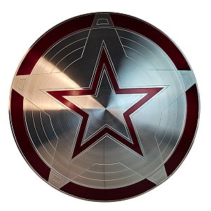 Escudo Guardião Vermelho Colecionável  Em Aço