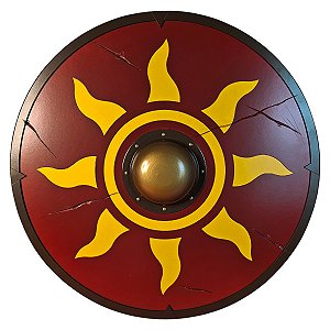 Escudo a Guerra dos Rohirrim Sol Vermelho Colecionável
