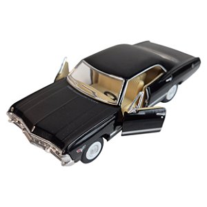 Miniatura Impala 1967 Supernatural Preto Com Fricção 1:32