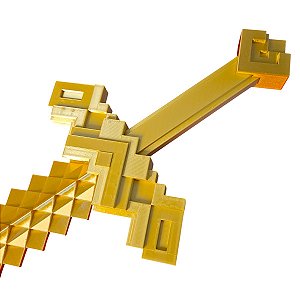 Espada Minecraft Dourada Impressão 3d