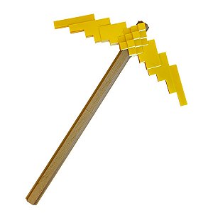 Picareta Ouro Minecraft Impressão 3d Decorativa Para Fãs