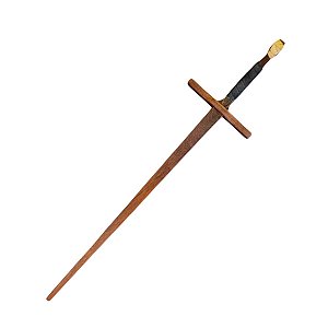 Espada Medieval Longa De Madeira Cumaru Waster Preto HEMA 120cm