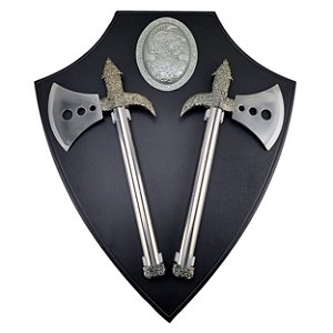 Dupla de Machados Medieval – Kit Decorativo