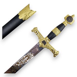 Espada Rei Davi E Salomão Medieval Em Aço