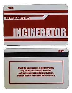 Cartão de Acesso Keycard Vermelho Incinerator Resident Evil 0