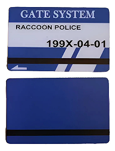 Cartão de Acesso Keycard Azul Gate System Resident Evil 2