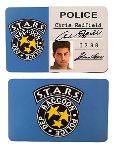 Cartão ID Chris Redfield S.T.A.R.S. Resident Evil 1
