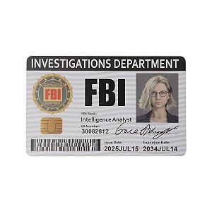 Cartão FBI Grace Ashcroft Residente Evil Requiem