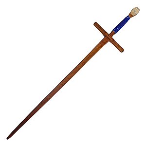 Espada Medieval Longa De Madeira Cumaru Waster Azul HEMA 120cm