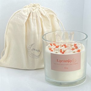 Vela Aromática Laranja 350g - 100% Cera Vegetal