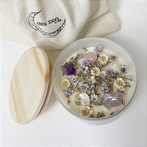 Vela Aromática Lavanda Vidro Fosco 100% Cera Vegetal