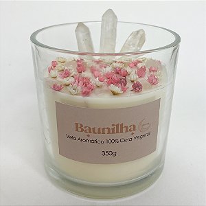 Vela Aromática Baunilha 350g 100% Cera Vegetal