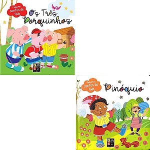 Kit Pequenos Contos de Fadas com Os Três Porquinhos e Pinóquio - 2 Livros