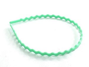 Tiara Curva Leitosa 5MM em Plástico - Verde