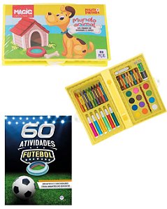 Livro de colorir Futebol  + Maleta de pintura